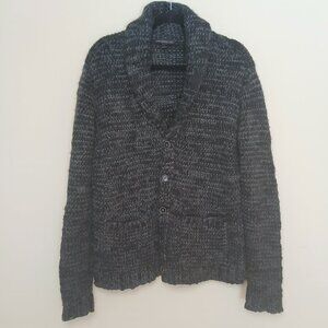 John Varvatos Men's Shawl Collar Wool Blend Cardigan Sweater Size Large